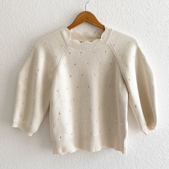 Rebecca Taylor Embellished Short Sleeve 